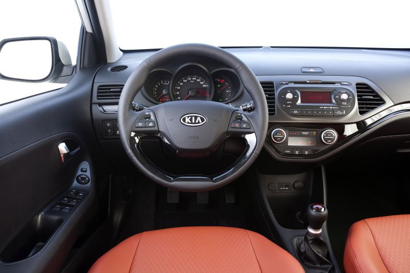 RUHANE Cuscino per sedile auto per Kia Picanto 2011-2017, pelle quattro stagioni con schienale non legato, cuscino universale di copertura del sedile auto,dBlack